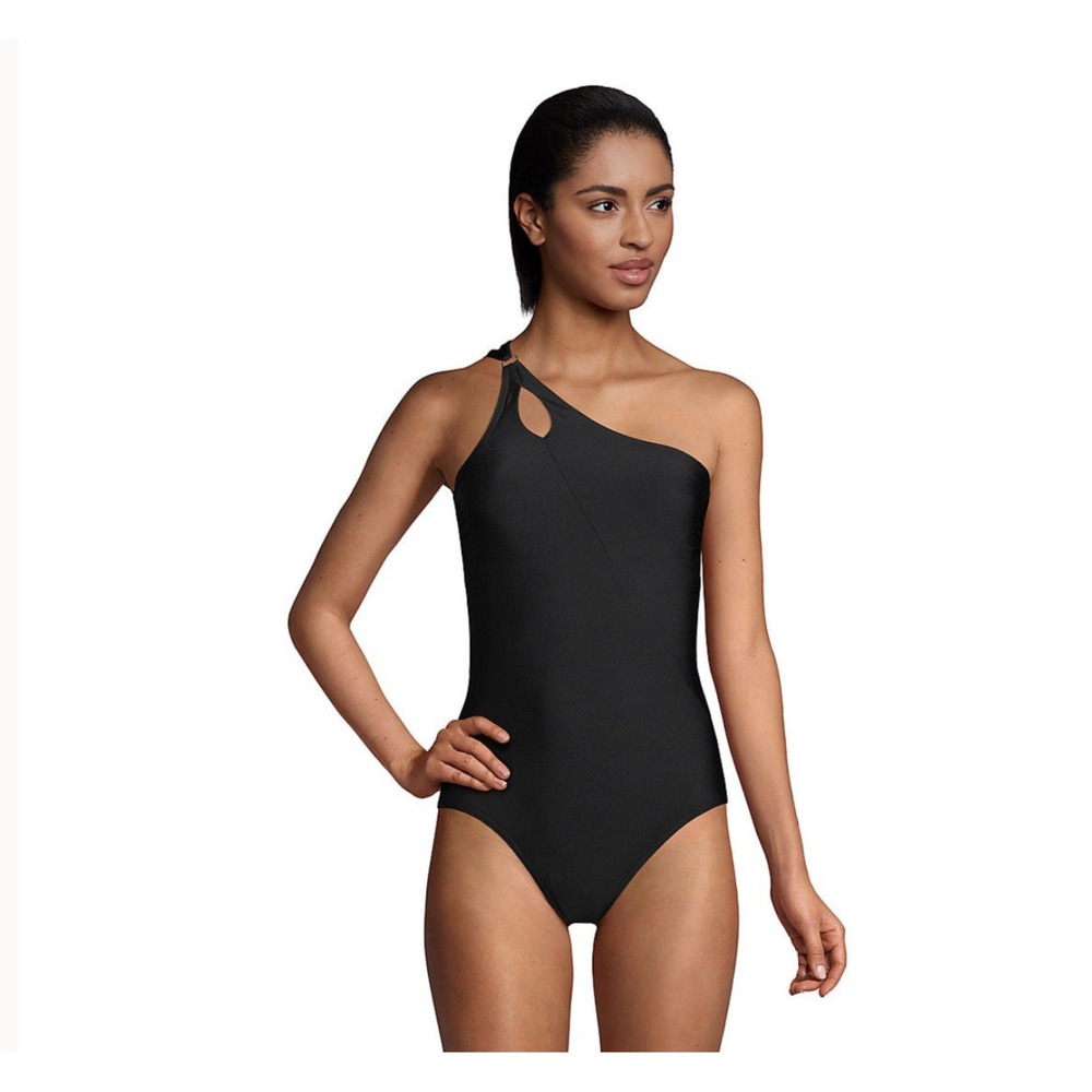 Lands' End Women's Full Coverage One Shoulder One Piece Swimsuit Size 3X